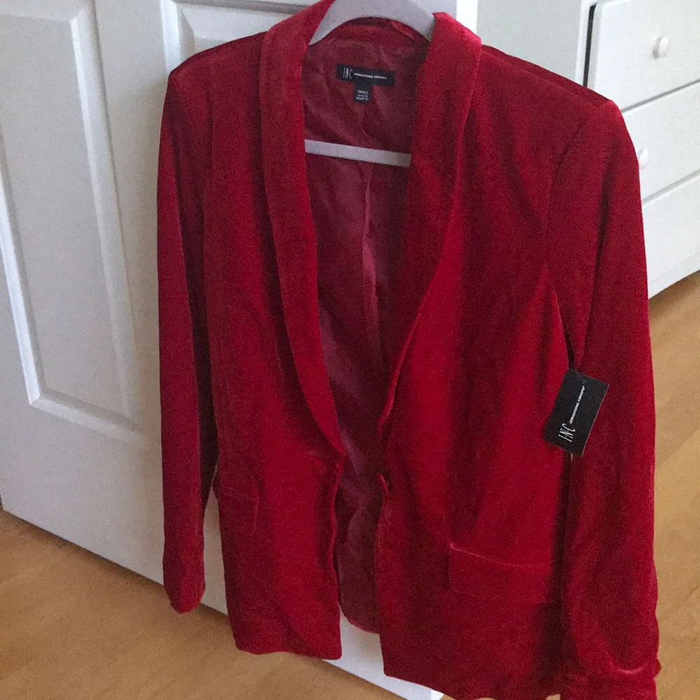 Velvet jacket. New, with tag attached.
